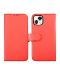 iPhone 14 Plus Plånboksfodral Magnet Rvelon - Röd- G-SP.se