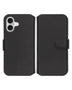 Rvelon Plånboksfodral Äkta Läder för iPhone 17 - Svart