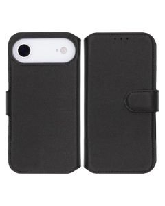 Rvelon Plånboksfodral Äkta Läder för iPhone Air - Svart