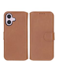 iPhone 16 Plånboksfodral Magnet Rvelon - Brun