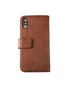 iPhone X/XS Plånboksfodral Läder Rvelon - Brun- G-SP.se