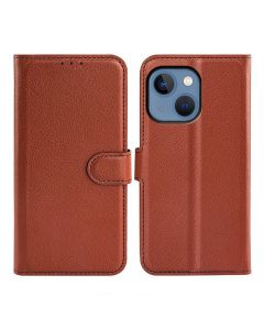 iPhone 14 Plus Plånboksfodral med Stativ - Brun- G-SP.se