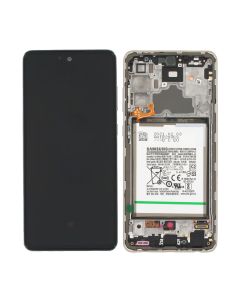 Samsung A72 4G Skärm med LCD Display + Batteri Original - Vit- G-SP.se
