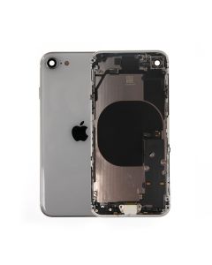 iPhone SE 2020 Baksida med Komplett Ram - Vit- G-SP.se