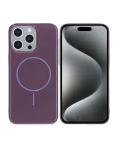 iPhone 15 Pro Max Skal MagSafe, Blankt Enfärgat - Lila