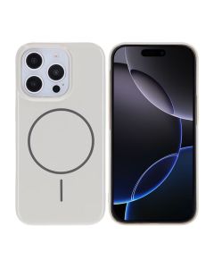 iPhone 16 Pro Skal MagSafe, Blankt Enfärgat - Vit