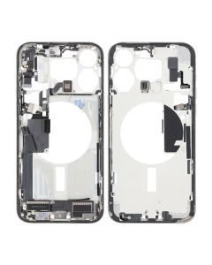 Mittenram med smådelar för iPhone 15 Pro Max - Vitt Titan OEM