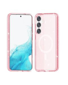 Samsung Galaxy S24 Plus Mobilskal Glitter Magsafe - Rosa