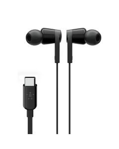 Belkin Rockstar Hörlurar med USB C - Svart