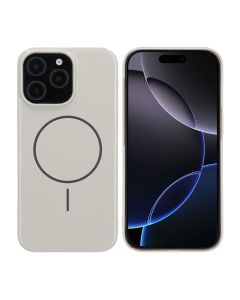 iPhone 16 Pro Max Skal MagSafe, Blankt Enfärgat - Vit