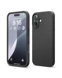 iPhone 16 Mobilskal Silikon Rvelon - Svart