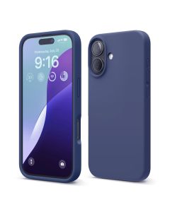 iPhone 16 Mobilskal Silikon Rvelon - Blå