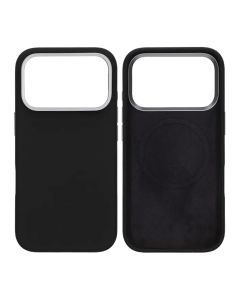 Mobilskal Silikon Magsafe och Statv iPhone 17 Pro Max - Svart