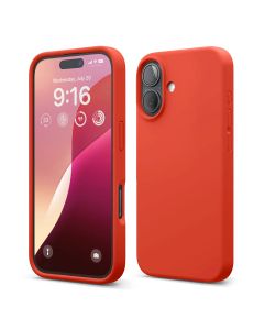 iPhone 16 Mobilskal Silikon Rvelon - Röd