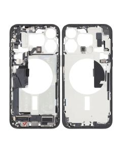 Mittenram med smådelar för iPhone 15 Pro Max - Svart Titan OEM