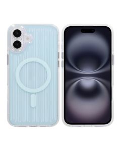 iPhone 16 Plus Stöttåligt Mobilskal Magsafe Reflektionsfärg - Blå