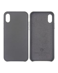 iPhone X/XS Läderfodral - Grå- G-SP.se