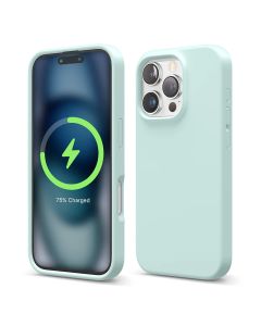 iPhone 16 Pro Max Mobilskal Silikon Magnet Rvelon - Grön