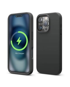 iPhone 16 Pro Max Mobilskal Silikon Magnet Rvelon - Svart