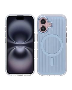 Mönstrat TPU Skal till iPhone 16 med MagSafe - Blå