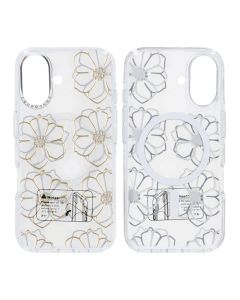 Mobilskal Magsafe till iPhone 16 - Transparent med blommor