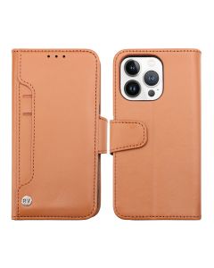 iPhone 14 Pro Plånboksfodral Extra Kortfack Rvelon - Brun- G-SP.se