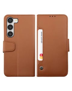 Samsung Galaxy S23 5G Plånboksfodral Extra Kortfack Rvelon - Brun- G-SP.se