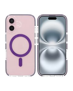 iPhone 16 Mobilskal Magnet Dubbelskydd - Lila