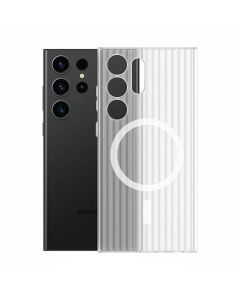 Samsung S24 Ultra Mobilskal Korrugerad Anti-Halk - Transparent