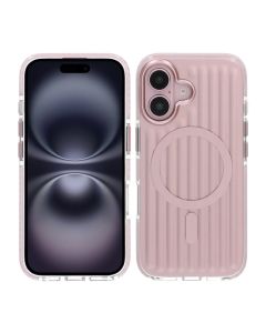 Mönstrat TPU Skal till iPhone 16 med MagSafe - Rosa