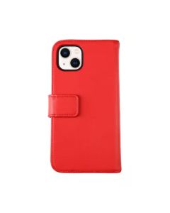 iPhone 13 Mini Plånboksfodral Läder Rvelon - Röd- G-SP.se