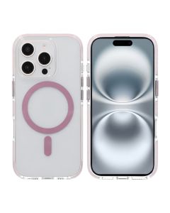 iPhone 16 Pro Max Mobilskal Magnet Dubbelskydd - Rosa