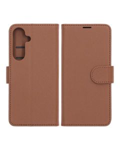 Plånboksfodral med stativ till Samsung Galaxy S25 FE - Brun