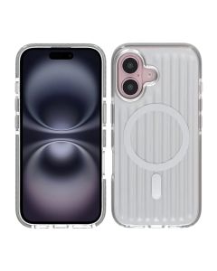 Mönstrat TPU Skal till iPhone 16 med MagSafe - Silver