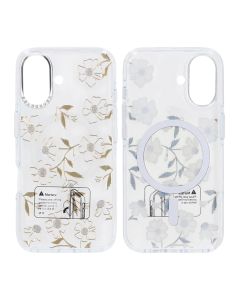 Skal Magsafe till iPhone 17 - Transparent blommor och kvistar