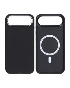 Mobilskal Konstläder med Kameraskydd för iPhone Air - Svart