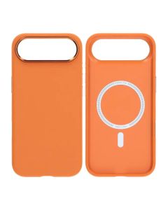 Mobilskal Konstläder med Kameraskydd för iPhone Air - Orange