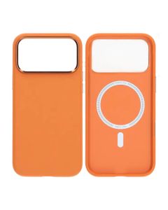Mobilskal för iPhone 17 Pro Max - Kameraskydd Orange PU-läder