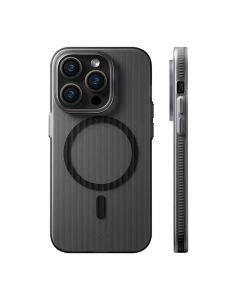 iPhone 15 Pro Max Mobilskal Korrugerad med Magsafe Rvelon - Svart