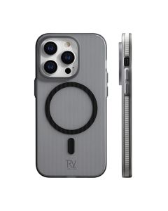 iPhone 15 Pro Max Mobilskal Korrugerad med Magsafe Rvelon - Grå