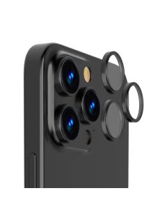 iPhone 16 Pro/16 Pro Max Kameralins med metallram - Svart