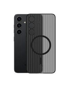 Samsung Galaxy S24 Plus Mobilskal Korrugerad med Magnet Rvelon - Svart