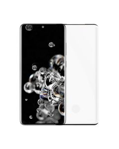 Skärmskydd och kameraskydd Samsung S20 Ultra 5G - 3D Härdat Glas (miljö)- G-SP.se