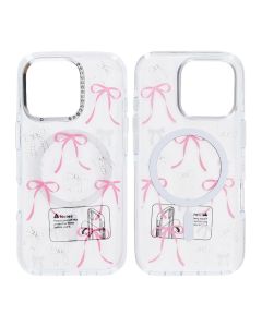 Skal Magsafe till iPhone 16 Pro Max - Transparent med rosett