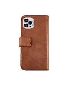iPhone 13 Pro Max Plånboksfodral Läder Rvelon - Brun- G-SP.se