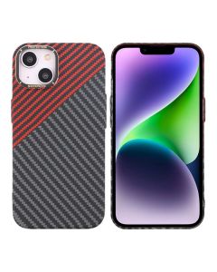iPhone 15 Mobilskal i Kolfiber - Röd/Svart- G-SP.se
