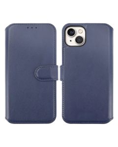 iPhone 15 Plus Plånboksfodral Läder Rvelon - Blå- G-SP.se
