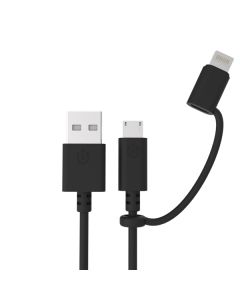 G-SP Micro-USB Kabel Lightning Adapter 1 meter - Svart- G-SP.se
