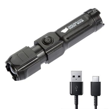 Uppladdningsbar USB Ficklampa Vattentät - 100000 Lumen