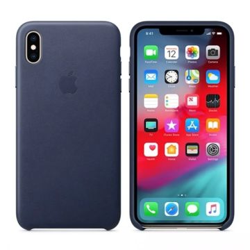 Mobilskal Apple iPhone XS Max Läder - Blå- G-SP.se